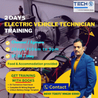 2 Days Electric Vehicle Technician Workshop With Live demo Tech-EV 2023 Workshop Poster
